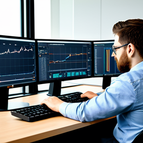 A focused professional game balance designer, fully clothed in a modest business casual shirt and trousers, sitting at a sleek desk in a modern, well-lit game development studio. Multiple large monitors display complex graphs, character statistics, and intricate game data. The designer has a thoughtful expression, analyzing the information on screen with perfectly formed hands on a keyboard. The environment is clean and organized, reflecting a professional and innovative atmosphere. Professional photography, high quality, detailed, correct proportions, natural pose, well-formed hands, proper finger count, natural body proportions, safe for work, appropriate content, fully clothed, professional.