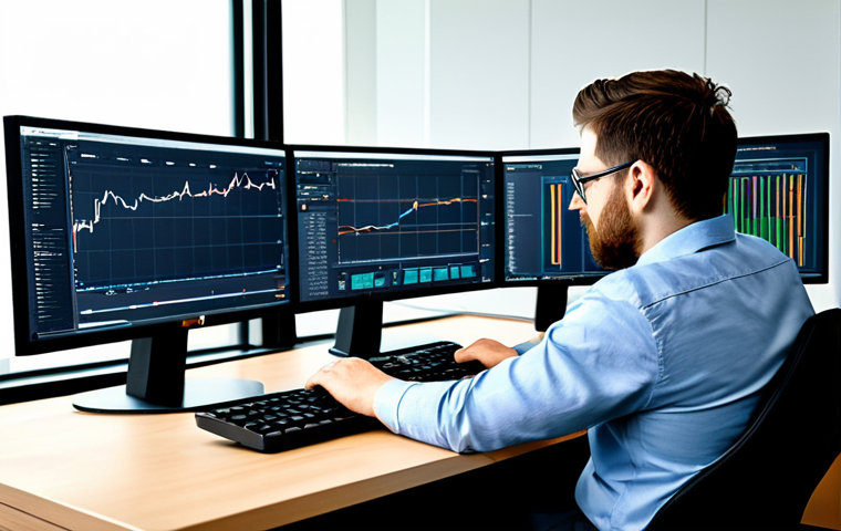 A focused professional game balance designer, fully clothed in a modest business casual shirt and trousers, sitting at a sleek desk in a modern, well-lit game development studio. Multiple large monitors display complex graphs, character statistics, and intricate game data. The designer has a thoughtful expression, analyzing the information on screen with perfectly formed hands on a keyboard. The environment is clean and organized, reflecting a professional and innovative atmosphere. Professional photography, high quality, detailed, correct proportions, natural pose, well-formed hands, proper finger count, natural body proportions, safe for work, appropriate content, fully clothed, professional.