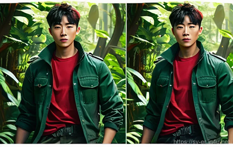 이터널리턴 팬 아트북 발매 - **Prompt:** "A vibrant digital painting of the Eternal Return character Hyunwoo, depicted in a dynam...