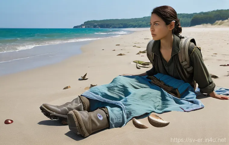 이터널리턴 지역별 주요 루트 - **Prompt 1: Early Game Looting and Awareness in "Beach" Zone**
    "A young female character, dresse...