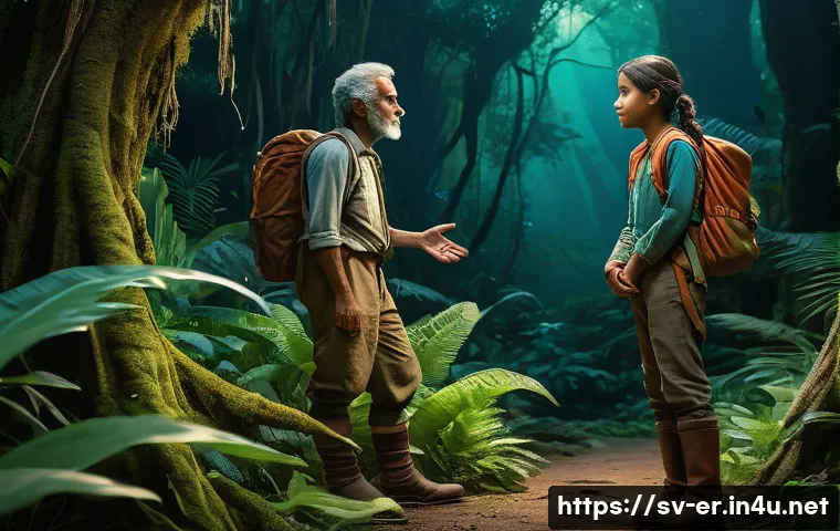 이터널리턴 초보자 캠페인 - A determined young adventurer, dressed in practical and modest exploration gear (including durable t...