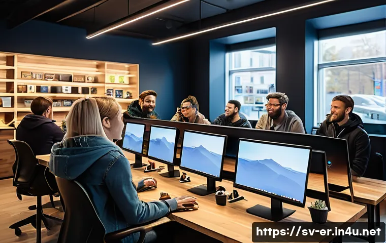 이터널리턴 팬 커뮤니티 운영 가이드 - A vibrant digital community hub scene featuring diverse Swedish gamers interacting on multiple devic...