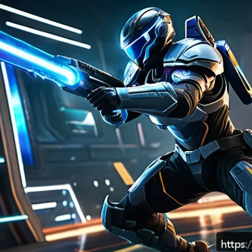 이터널리턴 신규 캐릭터 밸런스 - A dynamic battle scene in a futuristic arena showcasing a fast, aggressive character with enhanced a...