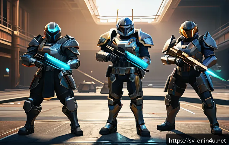 이터널리턴 주요 업데이트 기록 - A dynamic scene of three popular video game characters in a high-stakes battle arena, showcasing the...